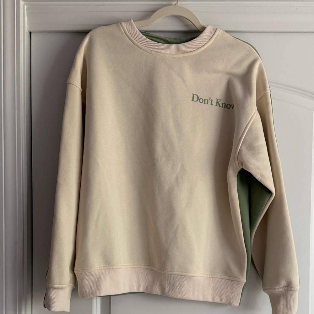 Bailey Rose Cream and Green Crewneck Sweatshirt